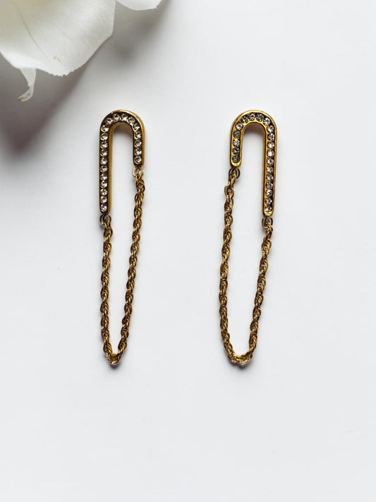 GOLDEN DIAMOND AYDEN EARRINGS