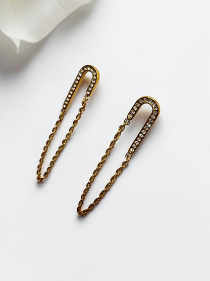 GOLDEN DIAMOND AYDEN EARRINGS