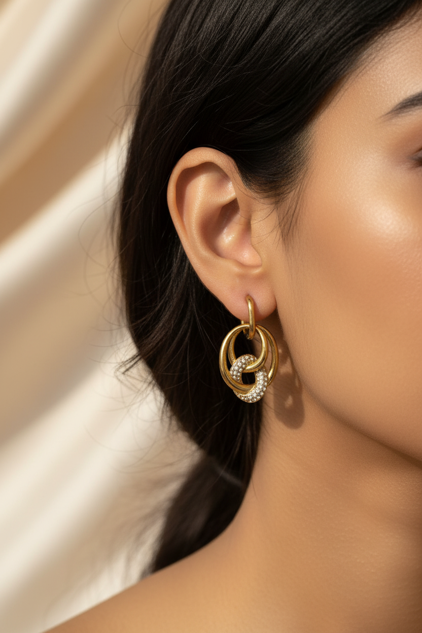 GOLDEN DIAMOND BAXTER EARRINGS