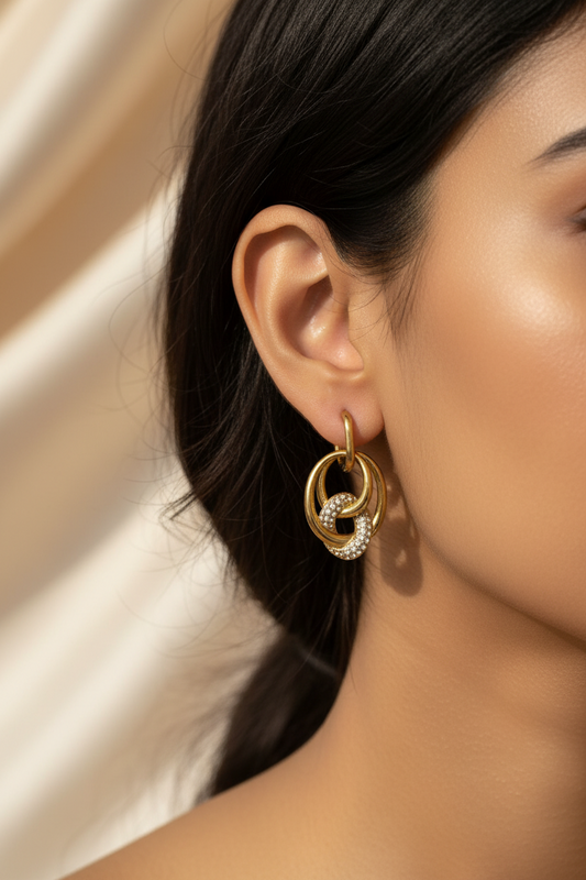 GOLDEN DIAMOND BAXTER EARRINGS