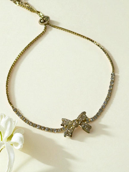 GOLDEN DIAMOND BOW CAVAN BRACELET