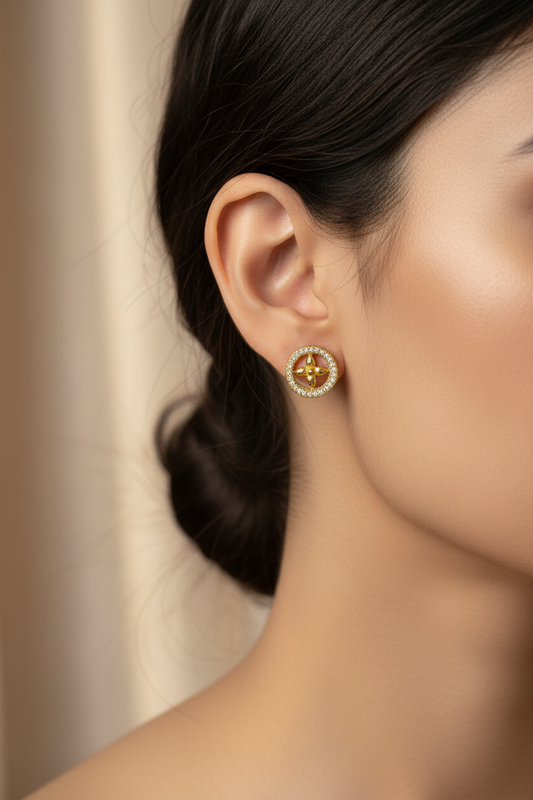GOLDEN DIAMOND BRADLEY EARRINGS