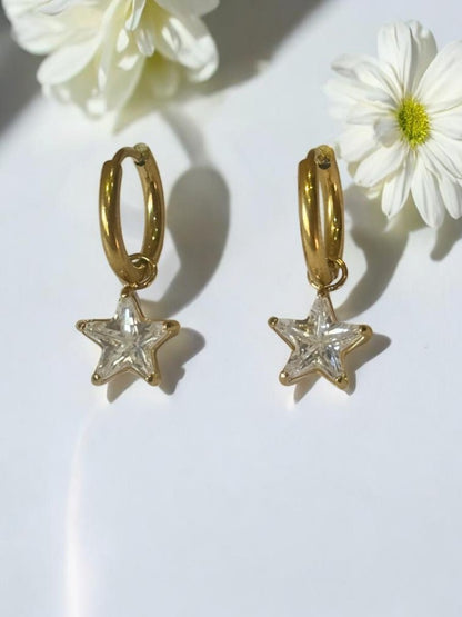 GOLDEN DIAMOND BRIDGET EARRINGS