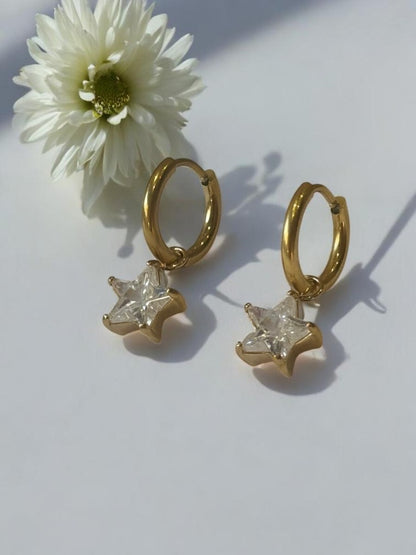 GOLDEN DIAMOND BRIDGET EARRINGS