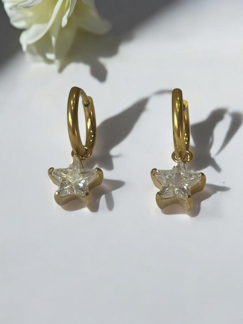 GOLDEN DIAMOND BRIDGET EARRINGS