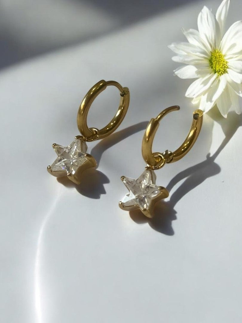 GOLDEN DIAMOND BRIDGET EARRINGS