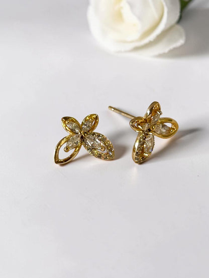 GOLDEN DIAMOND BUTTERFLY CHASIE EARRINGS