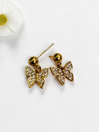 GOLDEN DIAMOND BUTTERFLY EDEN NECKLACE SET