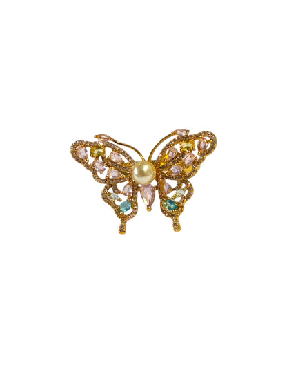 GOLDEN DIAMOND BUTTERFLY HADAR RING