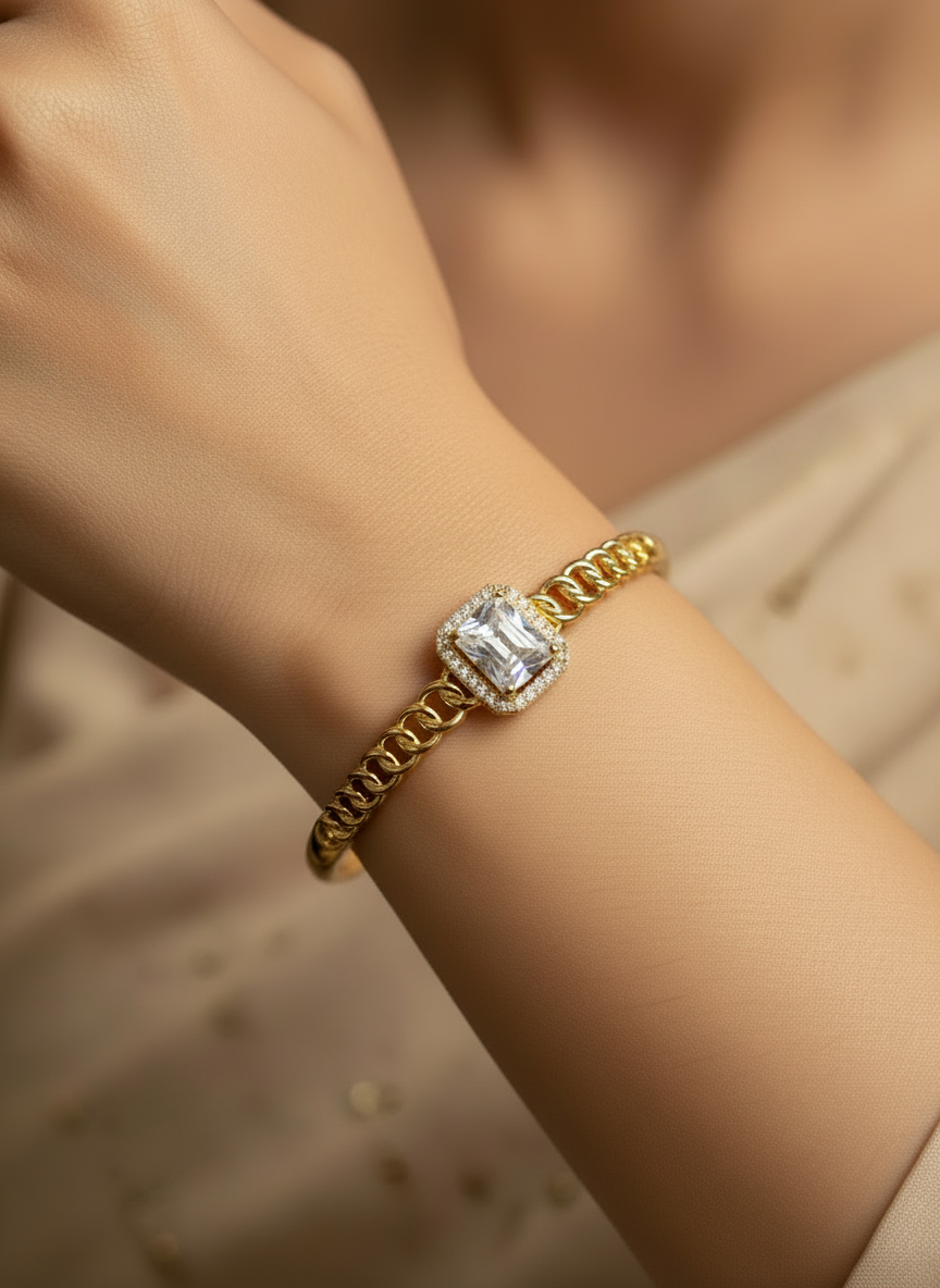 GOLDEN DIAMOND CAIN BRACELET