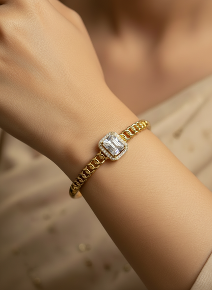 GOLDEN DIAMOND CAIN BRACELET