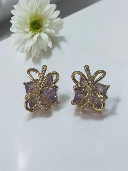 PURPLE DIAMOND CANDACE EARRINGS