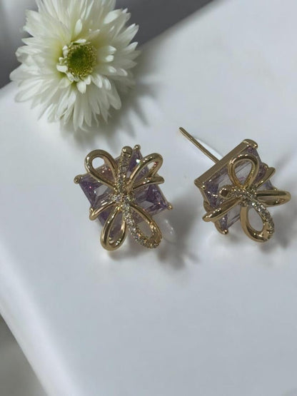 PURPLE DIAMOND CANDACE EARRINGS