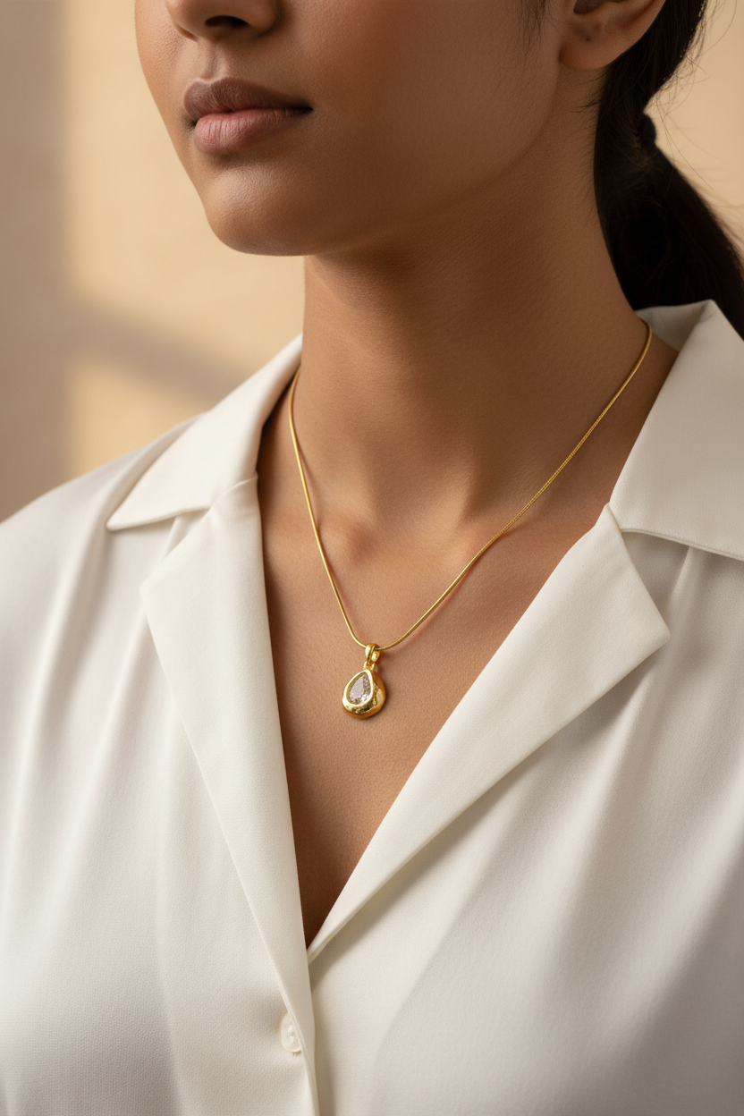 GOLDEN DIAMOND CONOR NECKLACE