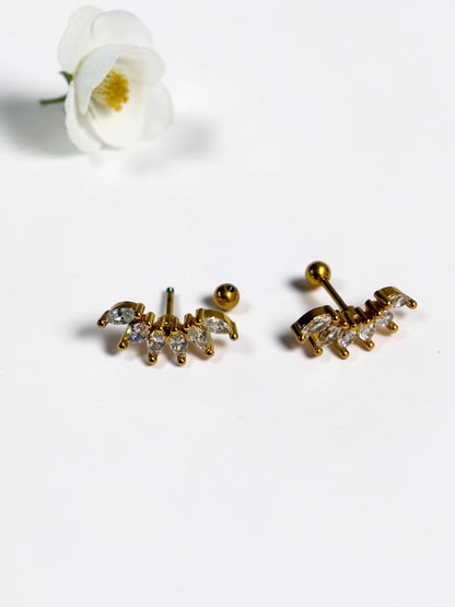 GOLDEN DIAMOND DEVIE EARRINGS