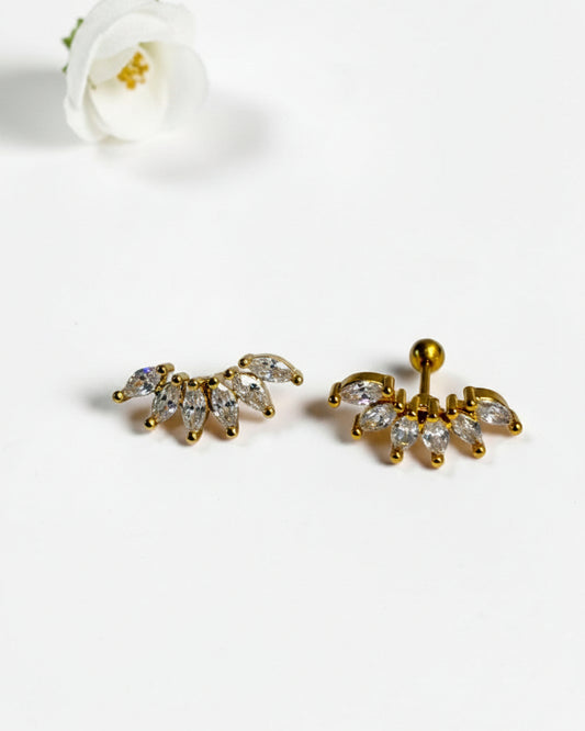GOLDEN DIAMOND DEVIE EARRINGS