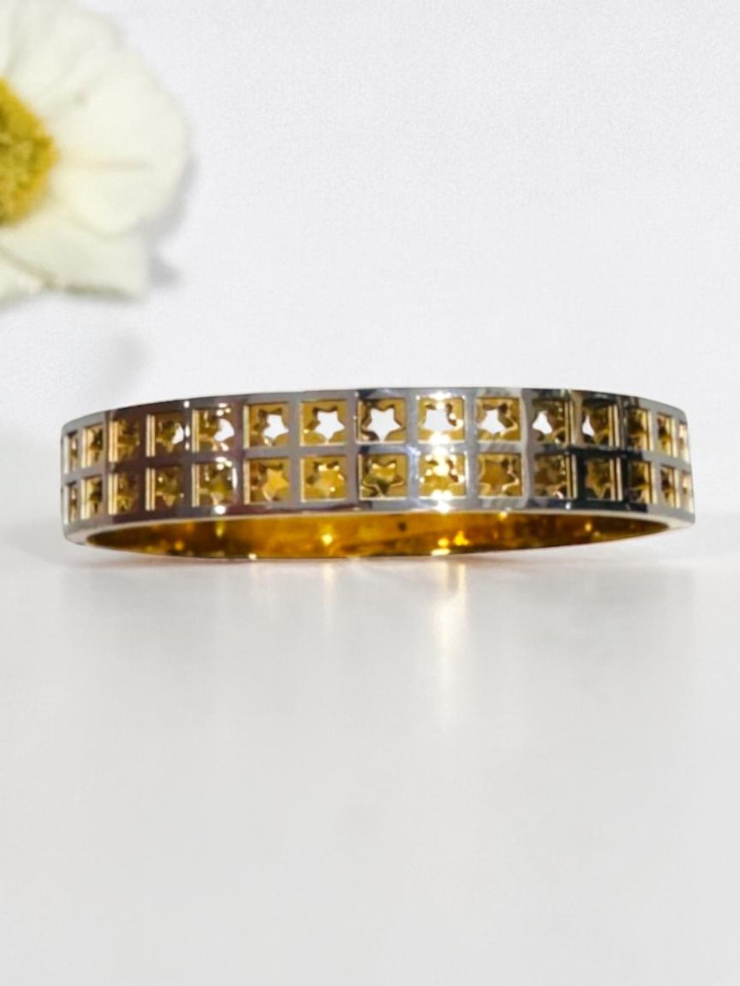 DUAL TONE STAR EMERY BRACELET