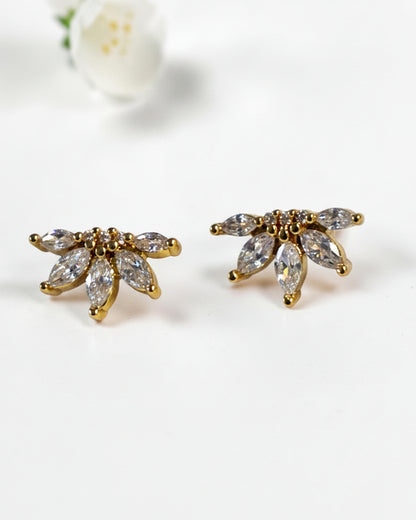 GOLDEN DIAMOND FLORAL NINIE EARRINGS