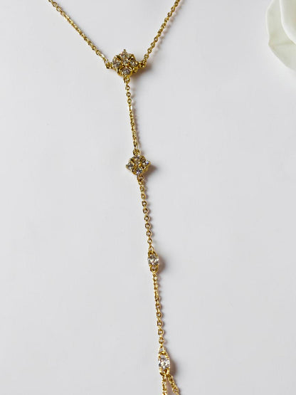 GOLDEN DIAMOND FLORAL SACHEE HAND CHAIN (POCHI)