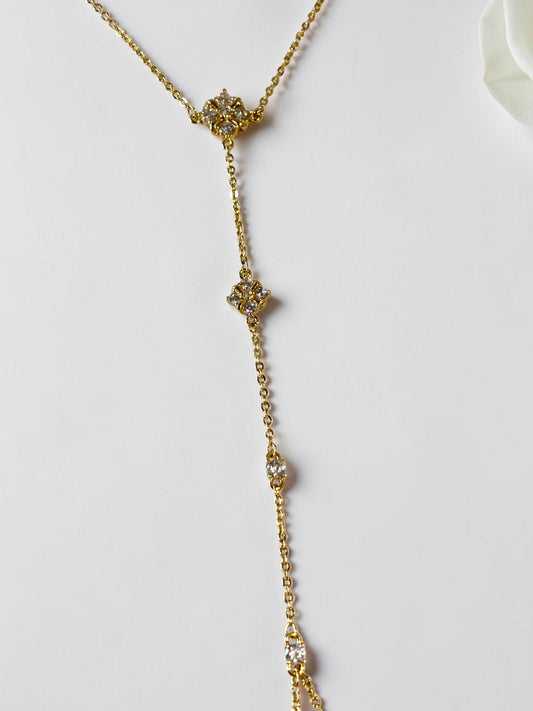 GOLDEN DIAMOND FLORAL SACHEE HAND CHAIN (POCHI)