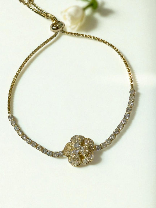 GOLDEN DIAMOND FLOWER HENRY BRACELET