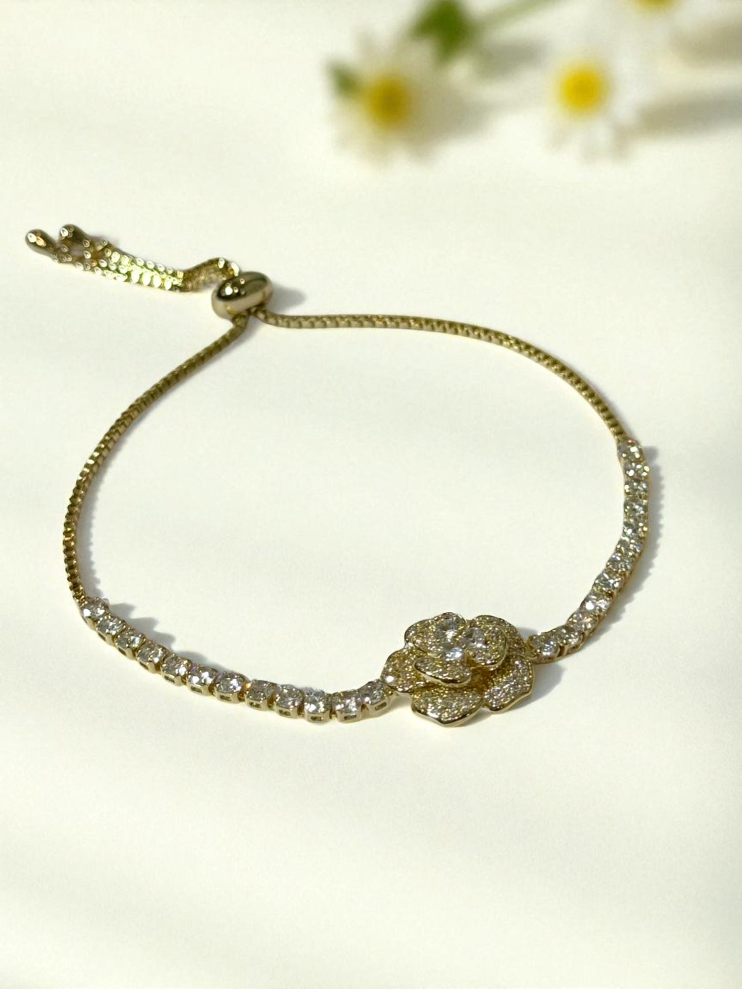 GOLDEN DIAMOND FLOWER HENRY BRACELET
