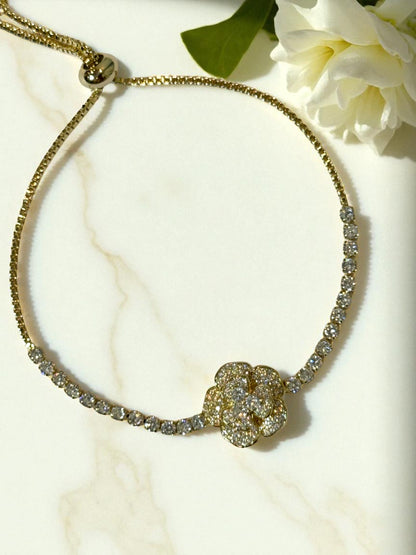 GOLDEN DIAMOND FLOWER HENRY BRACELET