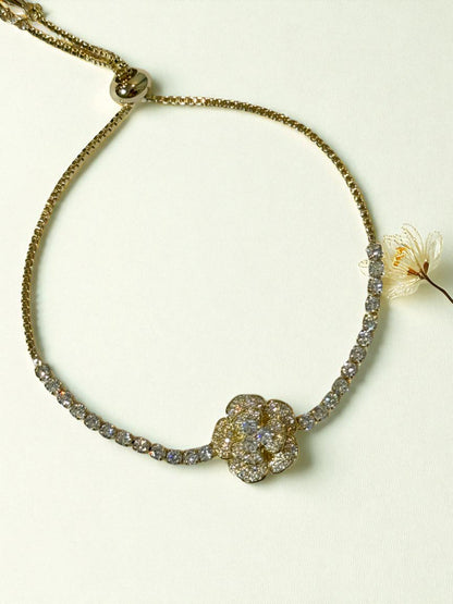 GOLDEN DIAMOND FLOWER HENRY BRACELET