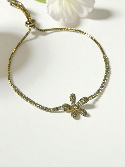 GOLDEN DIAMOND FLOWER OSCAR BRACELET