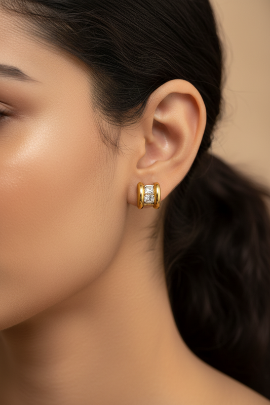 GOLDEN DIAMOND GARY EARRINGS