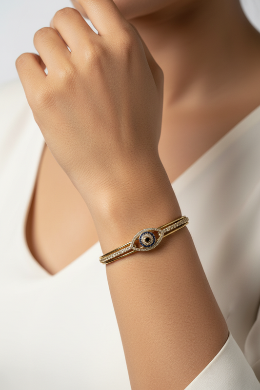 GOLDEN DIAMOND GEBRELLA BRACELET (CUFF)