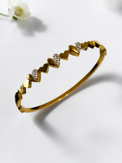 GOLDEN DIAMOND HEART JULIACCA BRACELET