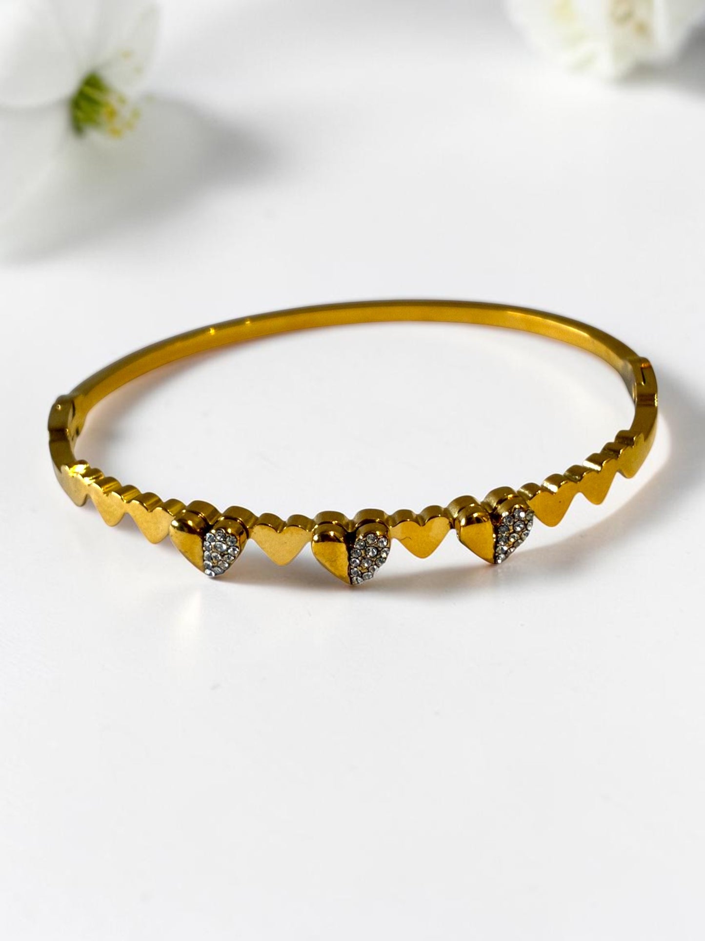 GOLDEN DIAMOND HEART JULIACCA BRACELET