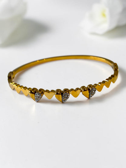 GOLDEN DIAMOND HEART JULIACCA BRACELET