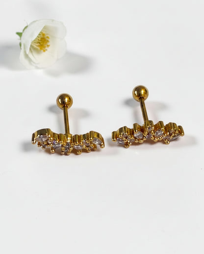 GOLDEN DIAMOND HEMIE EARRINGS