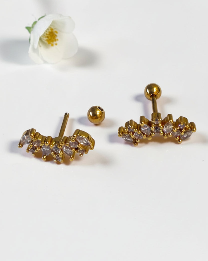 GOLDEN DIAMOND HEMIE EARRINGS
