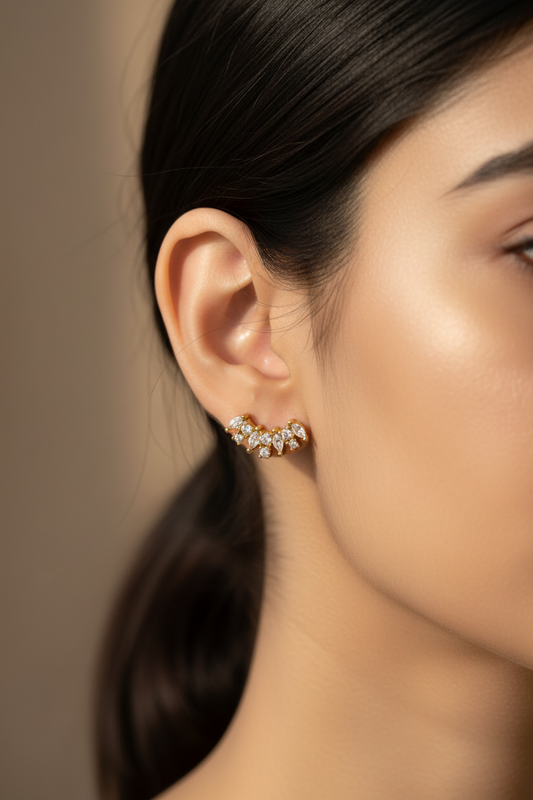 GOLDEN DIAMOND HEMIE EARRINGS