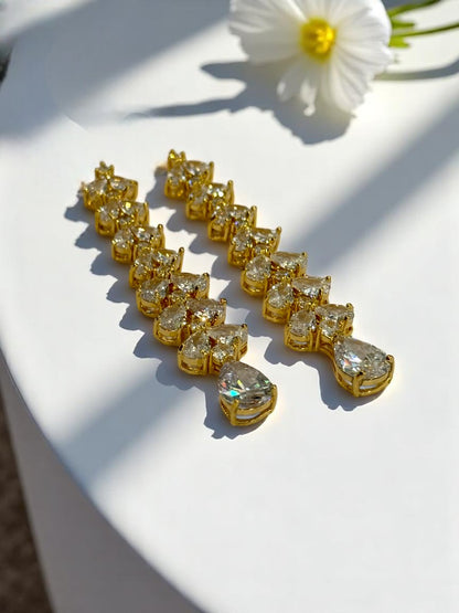 GOLDEN DIAMOND HIYANSHI EARRINGS