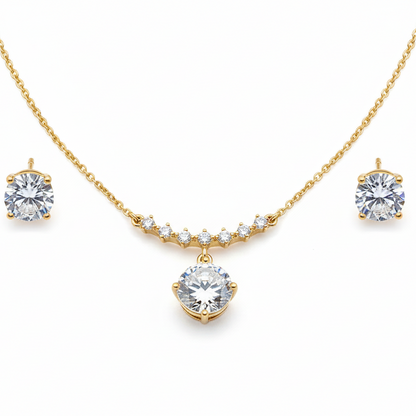 GOLDEN DIAMOND HRIDA NECKLACE SET