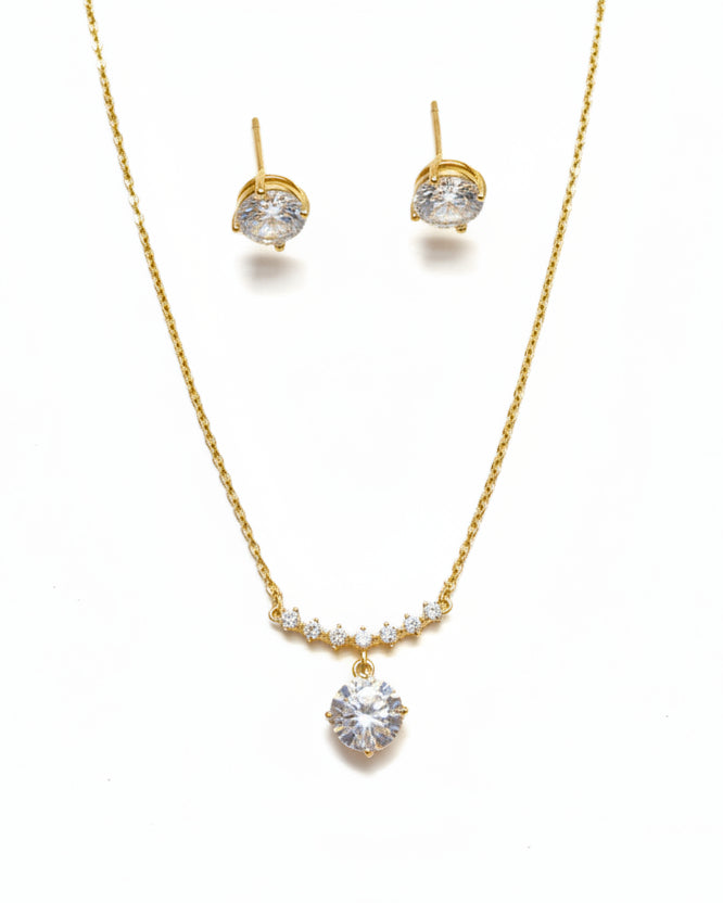GOLDEN DIAMOND HRIDA NECKLACE SET