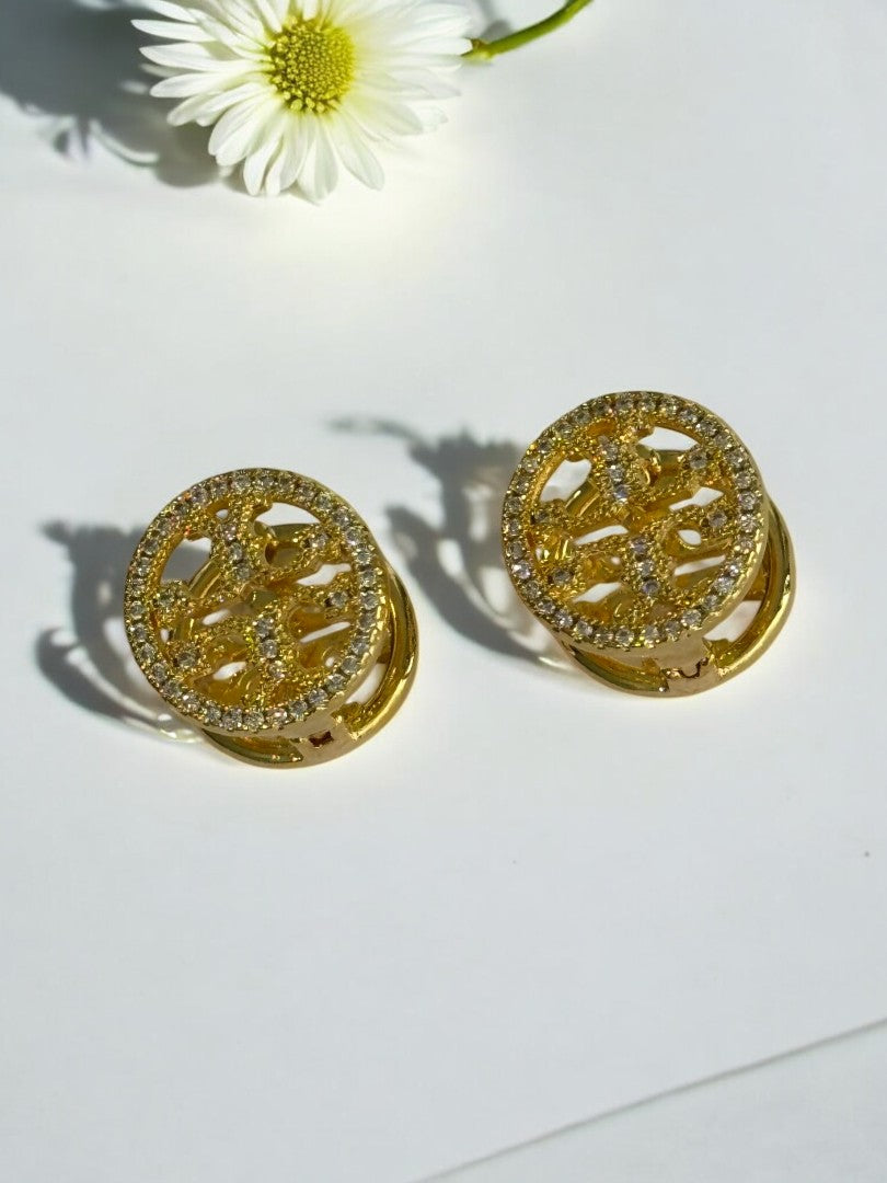 GOLDEN DIAMOND JEFFERY EARRINGS