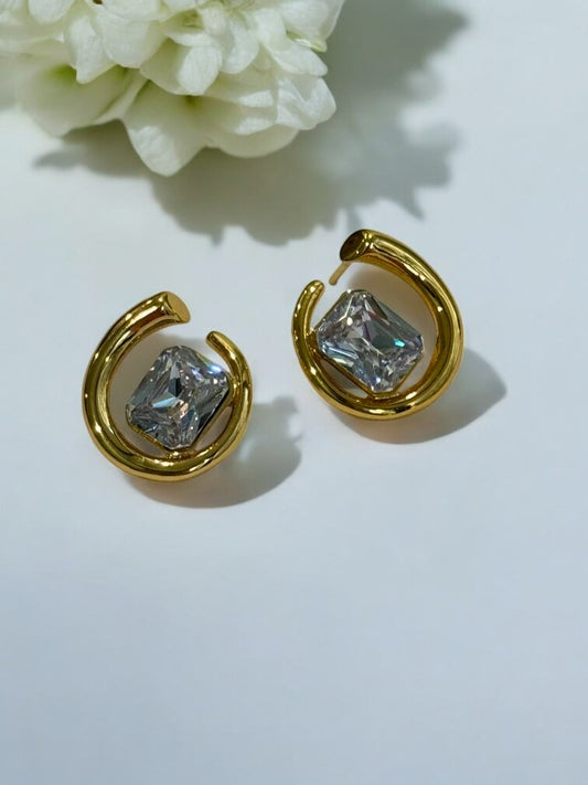 GOLDEN DIAMOND KASHTON EARRINGS