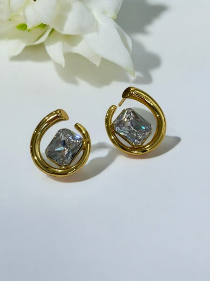 GOLDEN DIAMOND KASHTON EARRINGS