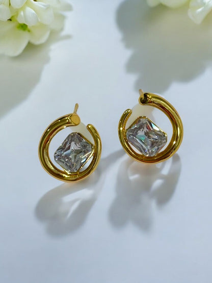GOLDEN DIAMOND KASHTON EARRINGS