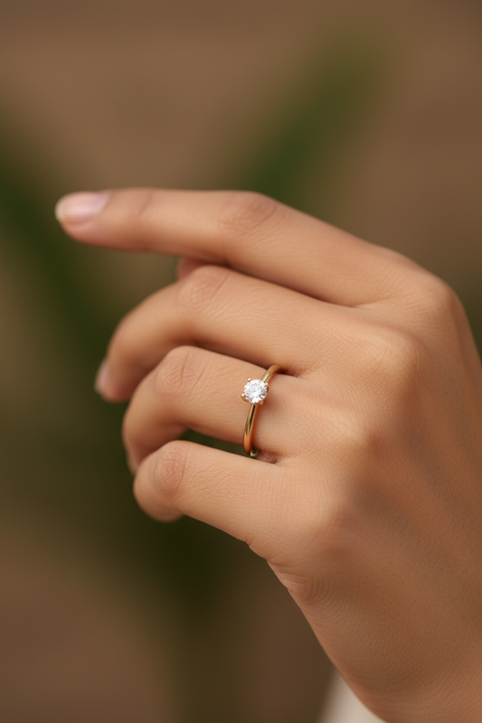 GOLDEN DIAMOND KAYLA RING