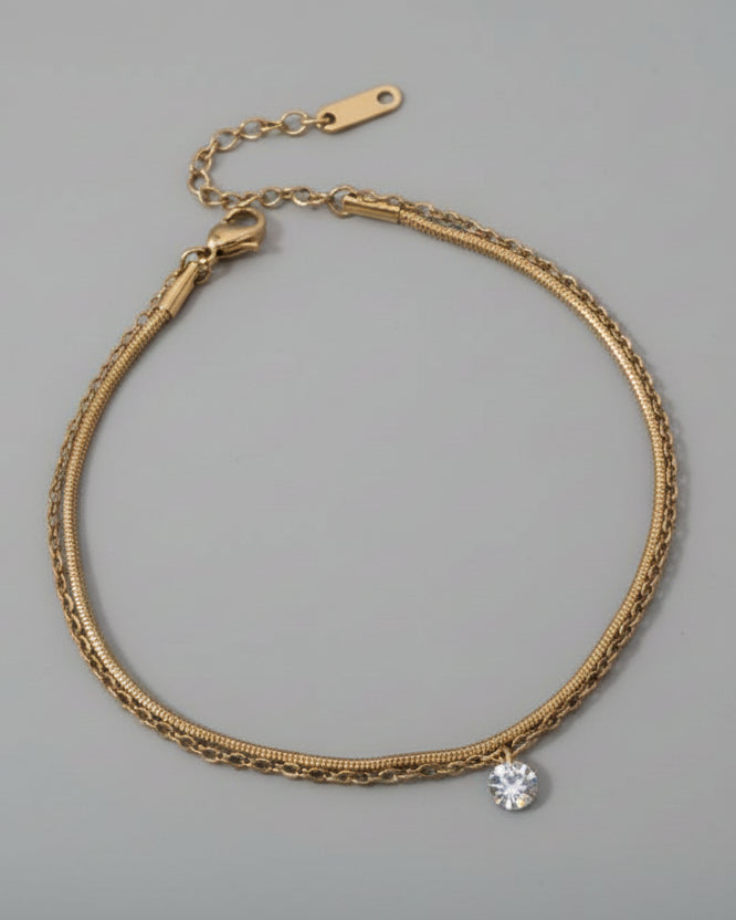 GOLDEN DIAMOND KELLIE ANKLET