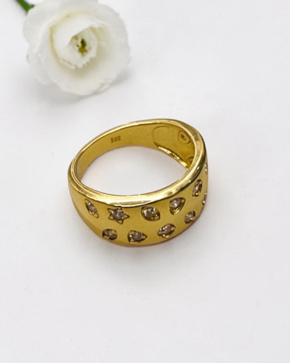 GOLDEN DIAMOND KINSEY RING