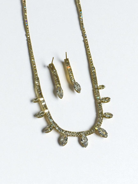 GOLDEN DIAMOND KRIMONA NECKLACE SET