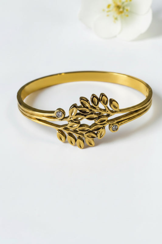 GOLDEN DIAMOND LEAF ERIN BRACELET