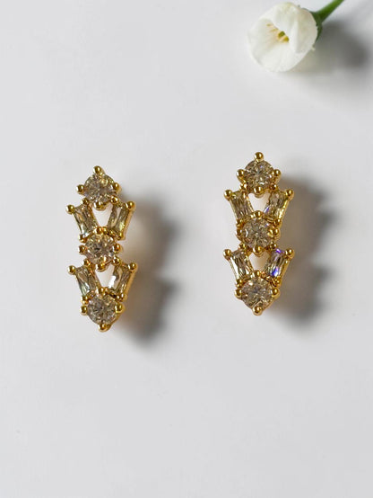 GOLDEN DIAMOND LEAH EARRINGS